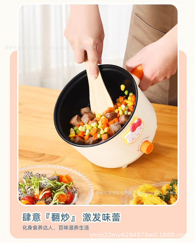 Double-Speed Electric Caldron Dormitory Pot Electric Chafing Dish Small Electric Pot Instant Noodle Pot Frying Pan Electric Hot Pot Rice Cooker