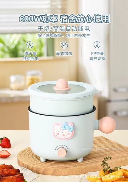 Double-Speed Electric Caldron Dormitory Pot Electric Chafing Dish Small Electric Pot Instant Noodle Pot Frying Pan Electric Hot Pot Rice Cooker