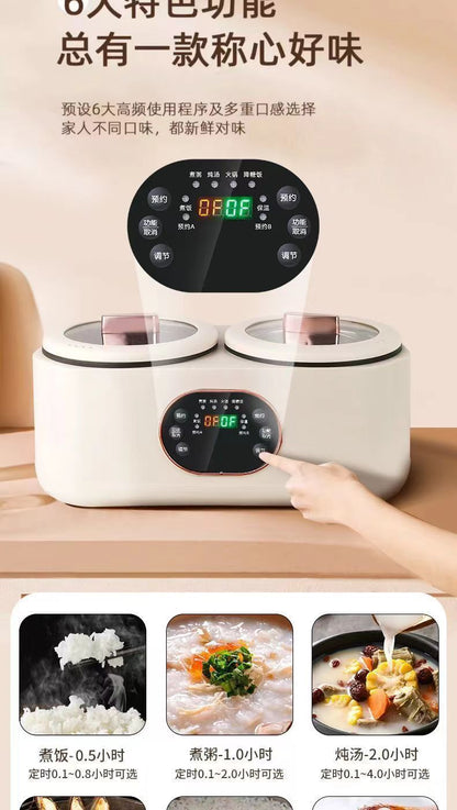 Double-Liner Rice Cooker Household Rice Soup Separation Multifunctional Rice Cooker Electric Caldron Electric Frying Pan Smart Reservation Electric Heat Pan