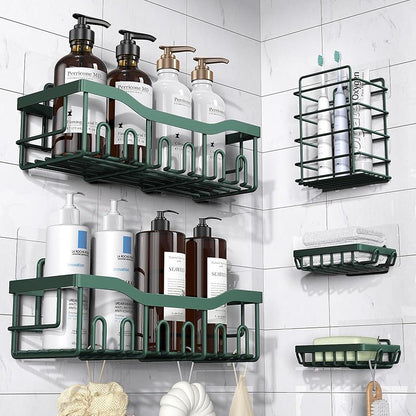 5-Pack Rust-Resistant Stainless Steel Bathroom Organizer