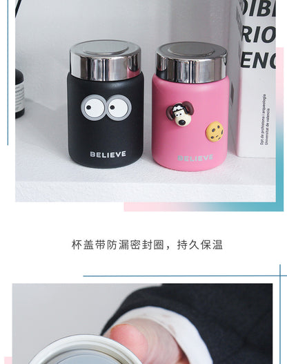 Mini Thermal Mug Girls Good-looking Small Cute Portable 316 Stainless Steel Water Cup 180ml Exquisite Pocket Cup