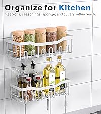 5-Pack Rust-Resistant Stainless Steel Bathroom Organizer