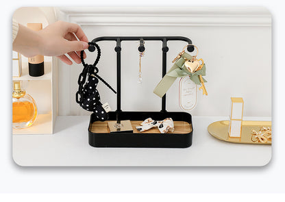 Japanese Jewelry Display Rack Desktop Dresser Hanging Earrings Necklace Bracelet Ring Hanging Rack Hallway Key Storage Box