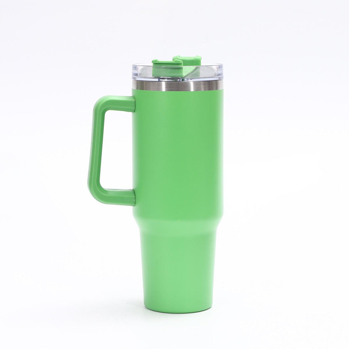 Cross-Border Thickened 304 Stainless Steel Vacuum Cup Large Capacity Handle Large Ice Cup Transparency Cover Generation 40Oz Cup