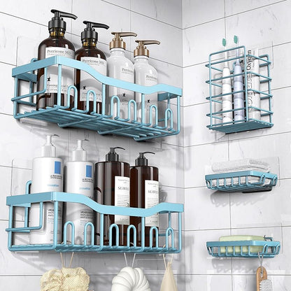 5-Pack Rust-Resistant Stainless Steel Bathroom Organizer