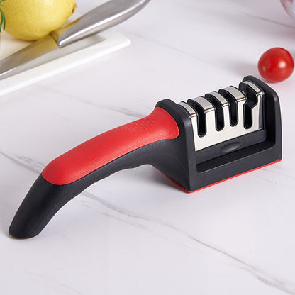 Knife Sharpener Wholesale New Kitchen Manual Polishing Tool Three-Section Creative Sharpening Artifact Cross-Border Internet Celebrity Sharpening Stone