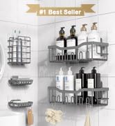 5-Pack Rust-Resistant Stainless Steel Bathroom Organizer