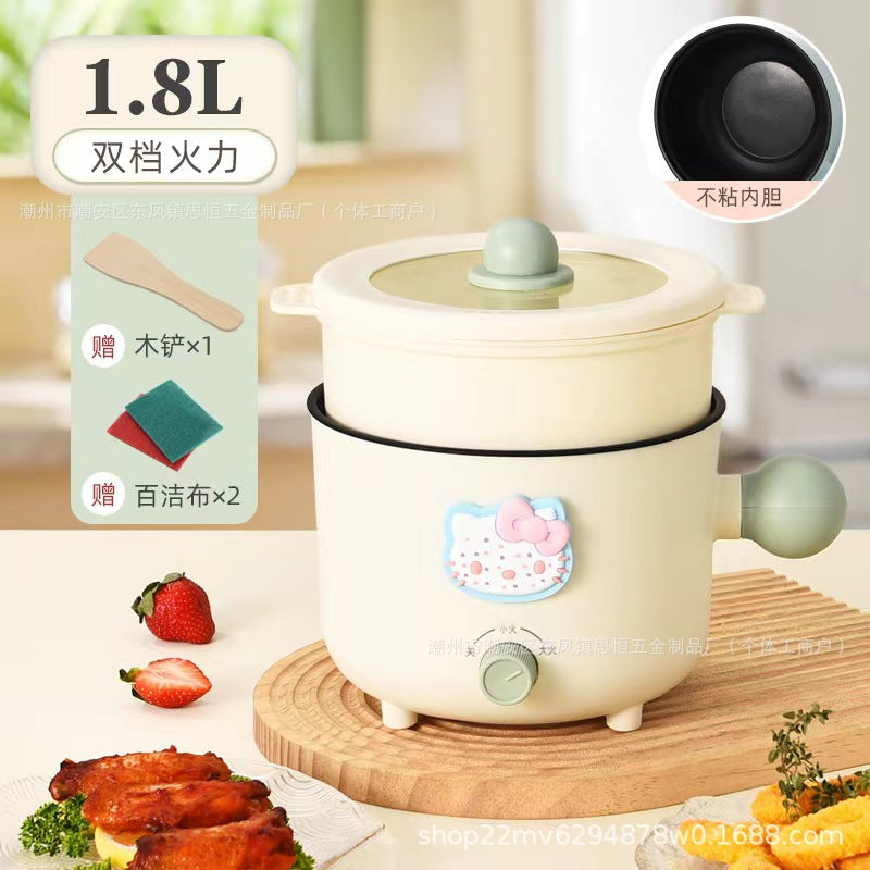 Double-Speed Electric Caldron Dormitory Pot Electric Chafing Dish Small Electric Pot Instant Noodle Pot Frying Pan Electric Hot Pot Rice Cooker