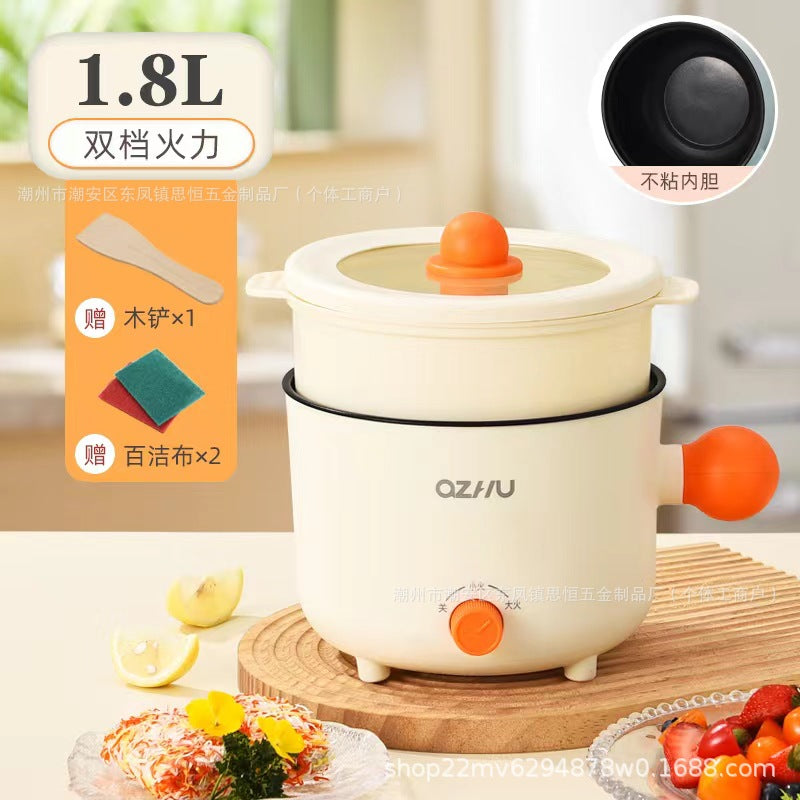 Double-Speed Electric Caldron Dormitory Pot Electric Chafing Dish Small Electric Pot Instant Noodle Pot Frying Pan Electric Hot Pot Rice Cooker