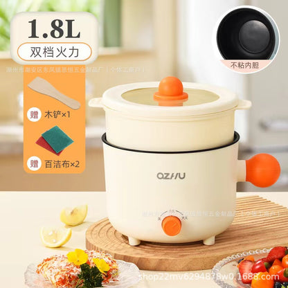 Double-Speed Electric Caldron Dormitory Pot Electric Chafing Dish Small Electric Pot Instant Noodle Pot Frying Pan Electric Hot Pot Rice Cooker