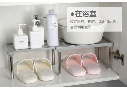 Retractable Kitchen Storage Rack Multi-Functional Sink Cabinet Household Layered Dishes Seasoning Bottle Organizing Storage Rack