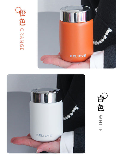 Mini Thermal Mug Girls Good-looking Small Cute Portable 316 Stainless Steel Water Cup 180ml Exquisite Pocket Cup