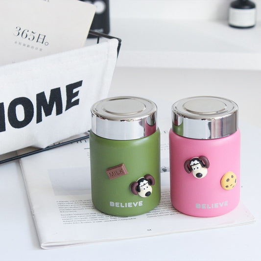 Mini Thermal Mug Girls Good-looking Small Cute Portable 316 Stainless Steel Water Cup 180ml Exquisite Pocket Cup