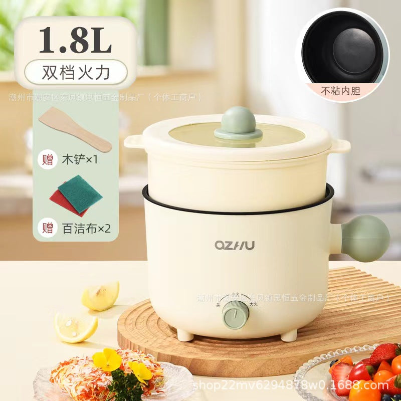 Double-Speed Electric Caldron Dormitory Pot Electric Chafing Dish Small Electric Pot Instant Noodle Pot Frying Pan Electric Hot Pot Rice Cooker