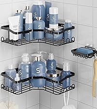 5-Pack Rust-Resistant Stainless Steel Bathroom Organizer