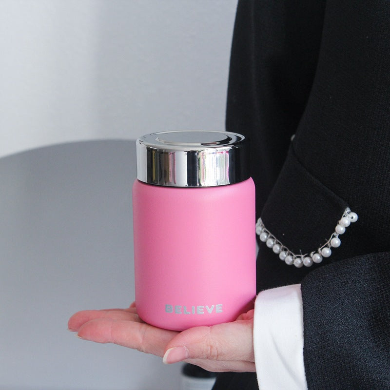 Mini Thermal Mug Girls Good-looking Small Cute Portable 316 Stainless Steel Water Cup 180ml Exquisite Pocket Cup