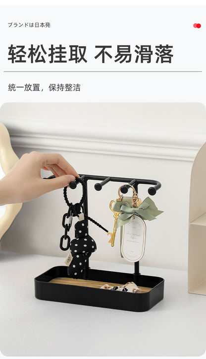 Japanese Jewelry Display Rack Desktop Dresser Hanging Earrings Necklace Bracelet Ring Hanging Rack Hallway Key Storage Box