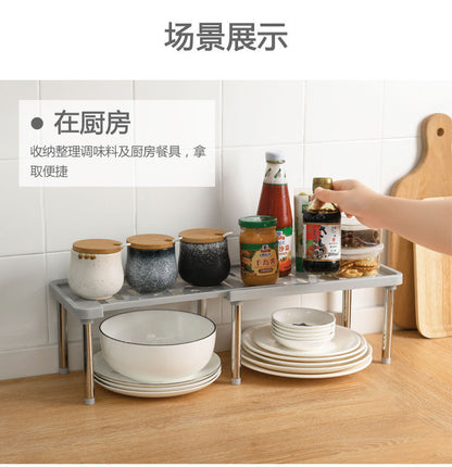 Retractable Kitchen Storage Rack Multi-Functional Sink Cabinet Household Layered Dishes Seasoning Bottle Organizing Storage Rack