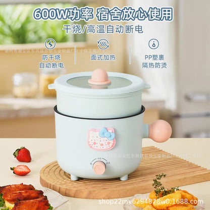 Double-Speed Electric Caldron Dormitory Pot Electric Chafing Dish Small Electric Pot Instant Noodle Pot Frying Pan Electric Hot Pot Rice Cooker