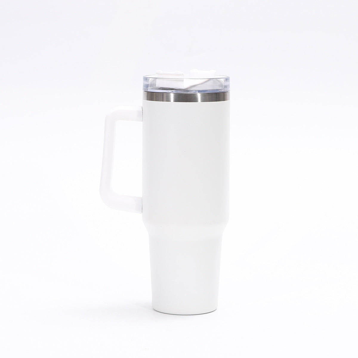 Cross-Border Thickened 304 Stainless Steel Vacuum Cup Large Capacity Handle Large Ice Cup Transparency Cover Generation 40Oz Cup