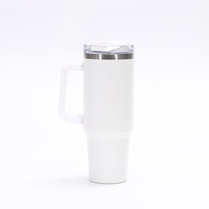 Cross-Border Thickened 304 Stainless Steel Vacuum Cup Large Capacity Handle Large Ice Cup Transparency Cover Generation 40Oz Cup