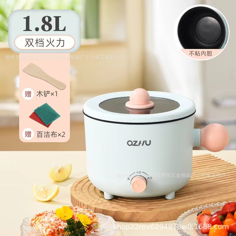 Double-Speed Electric Caldron Dormitory Pot Electric Chafing Dish Small Electric Pot Instant Noodle Pot Frying Pan Electric Hot Pot Rice Cooker