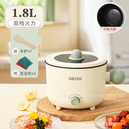 Double-Speed Electric Caldron Dormitory Pot Electric Chafing Dish Small Electric Pot Instant Noodle Pot Frying Pan Electric Hot Pot Rice Cooker